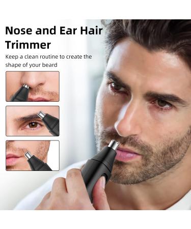 Rechargeable Ear and Nose Hair Trimmer for Men & Women - Dual Edge Blades Easy Clean Black - International Shipping - Buy Online on GoSupps.com
