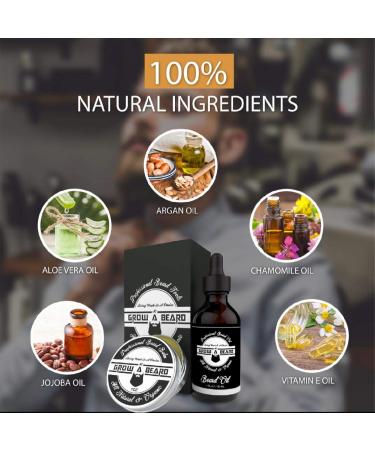 Men's Beard Grooming Kit - Brush, Comb, Oil & Balm Set for Growth, Styling & Softness - Bamboo Travel Facial Hair Set - Great Gifts for Him - Buy Online on GoSupps.com