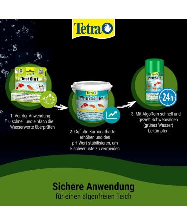 Tetra Pond AlgoRem - 1L Green Water Treatment | 24-Hour Emergency Aid Against Floating Algae for Garden Ponds - International Shipping Available - Buy Online on GoSupps.com