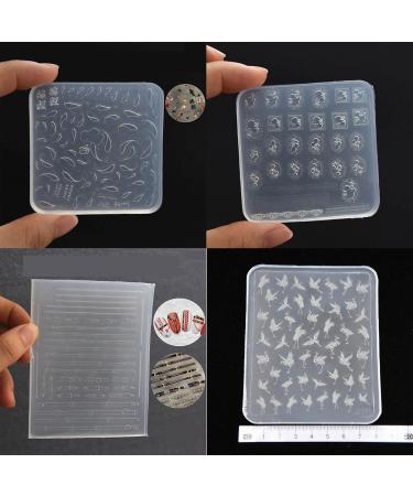 MCAORI 3D Nail Art Mold with Variety of Patterns Template Carving Sticker Stencil Tools Moulds for Nail Enthusiasts and Salons - Buy Online on GoSupps.com