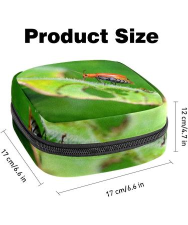 Stylish Insects on Leaf Napkins & Storage Bag - Portable Periodic Tote for Women & Teens | Menstrual Cup & Breastfeeding Insert Holder - Buy Online on GoSupps.com