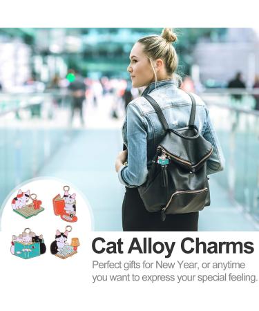 Valiclud 20 Pieces Metal Cat Charms - Enamel Cat Design Alloy Animal Trailer Charms for DIY Jewelry - Buy Online on GoSupps.com