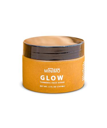Minimo Glow (Citrus Peach) Skin Brightening Face Scrub for Dark Spots 5 oz Blemish Treatment - Helps Improve Appearance of Uneven Skin tone & Scarring from Breakouts - No Mix, Ready to Apply