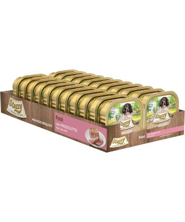 Stuzzy Mister Wet Food for Adult Dogs Ham Pate and Meat Chunks flavour - Total 3.3 kg (22 Pots x 150 g) - Buy Online on GoSupps.com