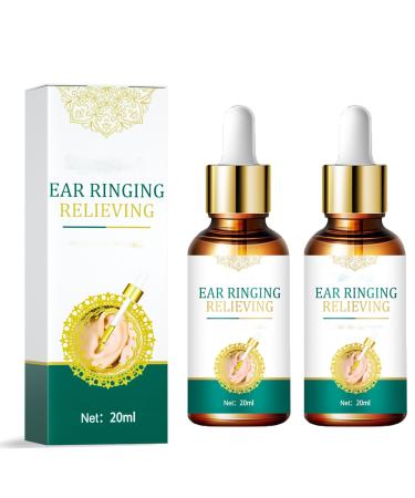 South Moon Tinnitus Relieving Ear Drops Tinnitus Ear Drops Ring Relief Ear Drops for Tinnitus Ear Tinnitus Treatment Oil Effectively Alleviate Ear Ringing for Adult (2pcs)