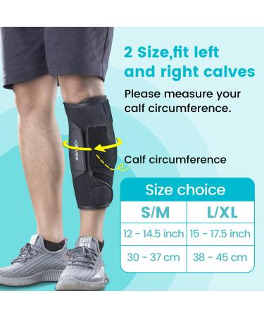 Calf Compression Sleeves for Men & Women | Shin Splint Relief & Muscle Support | Elastic Band for Pressure | Varicose Vein Pain Relief | Running, Hiking, Fitness - L/XL - Buy Online on GoSupps.com
