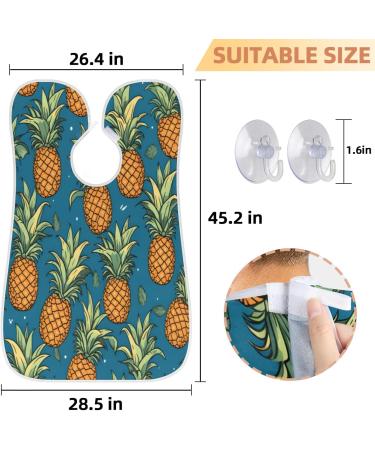 Summer Pineapple Beard Bib Apron - Ultimate Beard Hair Catcher for Men | Perfect Father's Day & Anniversary Gift with 2 Suction Cups - Buy Online on GoSupps.com