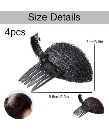 Yzsz Puff Hair Pillow - 4 Fluffy Sponge Pads for Invisible Styling | Hair Accessories for Women & Girls - DIY Hairstyles (2 Colors) - Buy Online on GoSupps.com