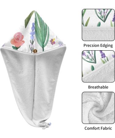 Super Absorbent Lavender Cactus Hair Towel 2 Pack - Quick Dry Turbans for Women & Girls - Buy Online on GoSupps.com