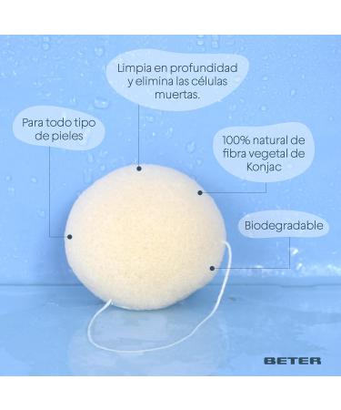 Better Konjac Face Sponge - Natural Sustainable & Gentle Facial Cleaner for Sensitive Skin | Perfect for On-the-Go Peeling - Buy Online on GoSupps.com
