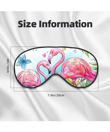 SSIMOO Flamingo Flowers Sleep Mask | Adjustable Breathable Eye Mask for Comfortable Sleep | Fashionable Black Design - Buy Online on GoSupps.com