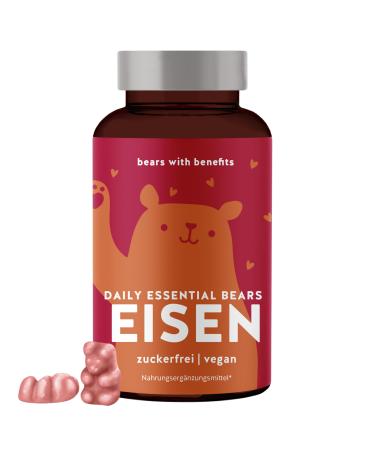 Iron gummy bears - pow Package against iron deficiency - 14mg per dose - 45 pieces - for cognitive energy and strong immune system - vegan -sugar -free vitamin rubber - Bears with benefit - Buy Online on GoSupps.com
