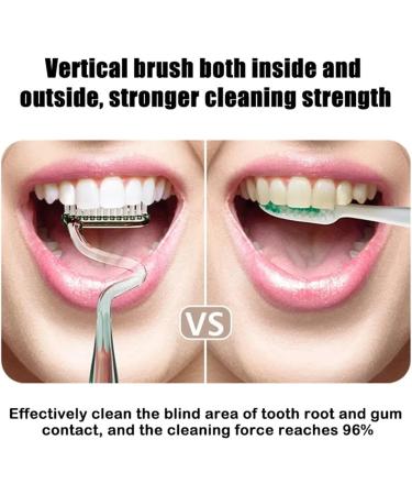 Multi-Functional S-Shaped Toothbrush for Adults | Soft-Bristled Interdental Brush & Tongue Cleaner | 3-Pcs Green Pack - International Shipping Available - Buy Online on GoSupps.com