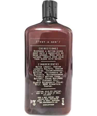 VOYAGER African Black Soap Body Wash for ALL SKIN TYPES - SOOTHES DRY SENSITIVE SKIN with SANDALWOOD 724 ml - Buy Online on GoSupps.com