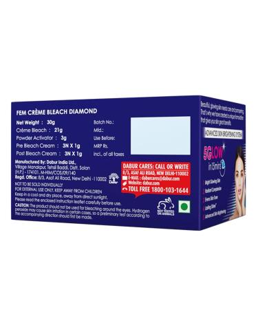 Fem Diamond Cr me Bleaching 30g - Premium Skin Brightening Cream for Flawless Glow | International Shipping Available - Buy Online on GoSupps.com