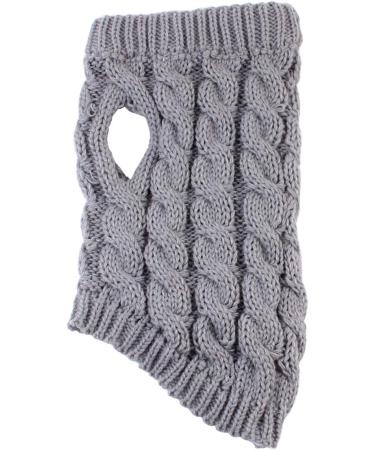 Famkit Pet Dog Roll Collar Sweater - Stylish & Warm Knitwear for Small Dogs (Size L: 8.8-11lb) - Premium Gray Dog Clothing - Buy Online on GoSupps.com
