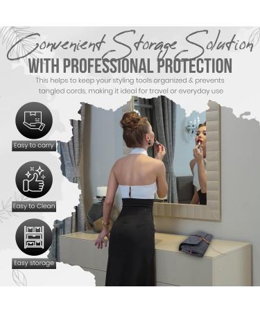 Glamza Hair Straightener Mat & Pouch - Made from Heat Resistant Safety Felt - Ideal for Home & Travel (Dark Grey (Pouchy)) - Buy Online on GoSupps.com