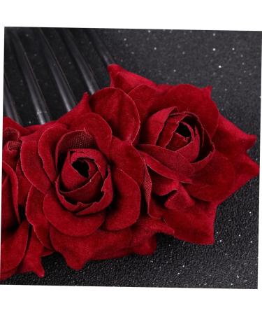 DOITOOL 1pc Hair Pin Clips Combs Slide for Wedding Womens Pearl Barrettes for Women Pearl Hair Pin Wedding Comb Bridal Headpiece Hair Barrettes Rose Hair Comb Accessories Miss Flowers - Buy Online on GoSupps.com