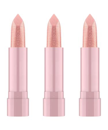 Catrice Drunk'n Diamonds Plumping Lip Balm No. 010 Nude moisturizing nourishing enlarging glossy vegan without parabens without microplastic particles nanoparticles free 3 Pack (3x3.5g) 010 Guilty Treasure