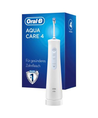 Oral-B AquaCare 4 mouth shower interdler cleaner with 4 cleaning modes for gentle dental care and healthy gums gift man/woman designed by brown white/blue