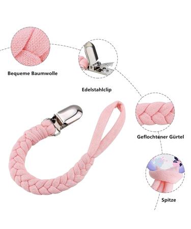 Voarge 4-Piece Baby Pacifier Set | Cotton Pacifier Clips with Stainless Steel Clamps | Unisex Color Mix - Buy Online on GoSupps.com