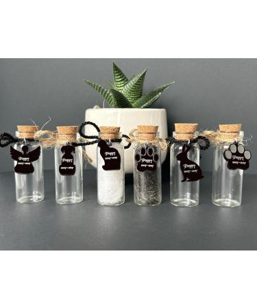 KC Laser Crafts Personalised Pet Hair Cat Memorial glass bottle Glass vial for hair fur or Ashes with Black Acrylic Charm Tribute for Remembering Pets - Buy Online on GoSupps.com