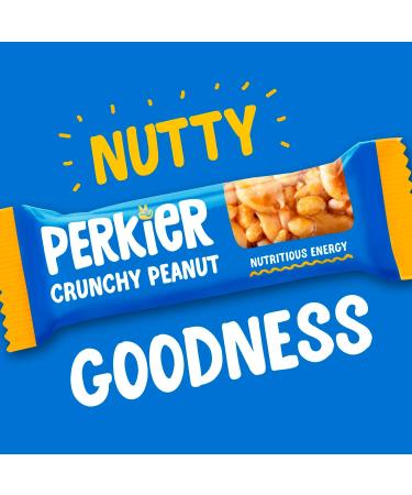 Perkier Crunchy Peanut Snack Bars (30 Pack) - Vegan, Gluten-Free, High Protein & Fiber - Buy Online on GoSupps.com