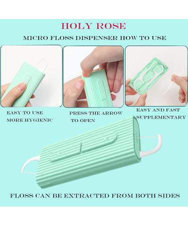 Holy Rose Portable Travel Flosser Dispenser with Dental Picks & Toothpicks - Pink 1 - Buy Online on GoSupps.com