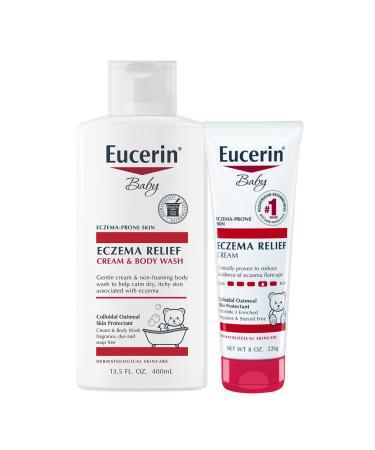 Eucerin Baby Eczema Relief Cream Body Wash & Eucerin Baby Eczema Relief Cream Multipack, 21.5 oz