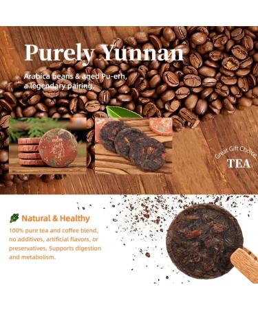  HQZMCTE HQZMCTE Premium Pu-erh Coffee - Pu-erh From Yunnan With Rich Coffee Aroma Mini Compressed Tea Cakes (500g) - Buy Online on GoSupps.com