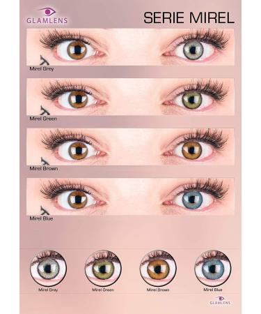 Natural Gray Premium Contact Lens - Mirel Grau - Silicone Comfort for Dark & Bright Eyes - 0.00 Diopters - 1 Pair + Case - International Shipping Available - Buy Online on GoSupps.com