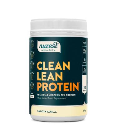 Nuzest - pea protein powder - clean lean protein - vanilla - vegan protein shake - plant -based low in calories & carbohydrate - gluten -free - milk -free - 250g (10 portions) vanilla 250g