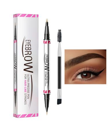 Amesor Dual-ended eyebrow pencil eyebrow pencil 2-in-1 waterproof eyeliner pencil with eyebrow pen double-headed eyebrow pencil