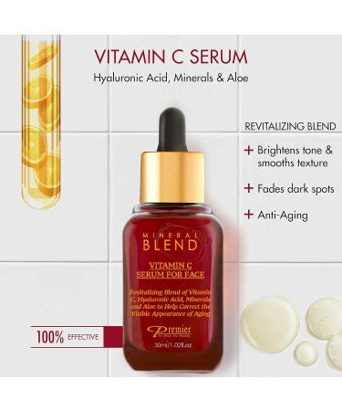 Buy Natural Vitamin C Serum for Face - Organic Anti-Aging with Hyaluronic Acid & Rose Hip Oil - Premier Dead Sea 1.02 Fl Oz - Buy Online on GoSupps.com