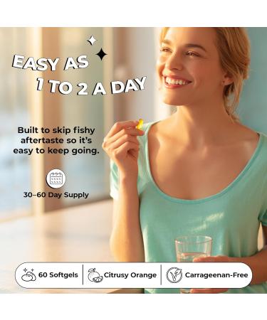 Future Kind Omega-3 Supplement for Clarity Memory and Mobility Comfort 2 Months Supply of Citrus-Scented Softgels with EPA and DHA Vegan Omega-3 Supplement from Algae Carrageenan Free 60 Count - Buy Online on GoSupps.com