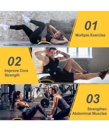 POWER GUIDANCE Ab Exercise Mat - Full Range of Motion Abdominal & Core Trainer - Sit Up Pad for Intense Ab Workouts - Black 14.2 x 11.8 - Buy Online on GoSupps.com