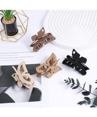 4 Pack Medium Large Hair Claw Clips for Women - Strong Hold Matte Jaw Clips for Thick Curly Hair - Non Slip Neutral Colors - Buy Online on GoSupps.com