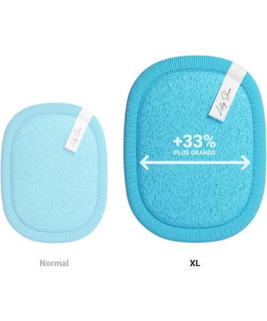 Lilly Skin Washable Reusable Makeup Remover Pads - Square Microfibre Cleansing and Exfoliating Wipes for Facial Skin - Box of 7 Faux Cotton Fabric Pads - Chill Blue - XL XL Chill Blue - Buy Online on GoSupps.com