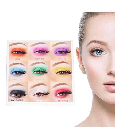 Makeup Eyeshadow Palette - Eyeshadow Pallet 9-Color Blendable Long-lasting Highly Pigmented Fine Powder Matte Eye Shadow for Women Pochy