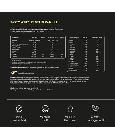 High-Quality Whey Protein Shake 1000g - 22g Protein EAA & BCAA - Wehle Sports Vanilla - Buy Online on GoSupps.com