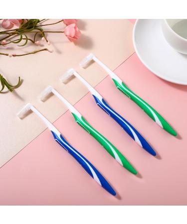 Buy WLLHYF 4 Pcs Tuft Toothbrush Set - Soft End-Tufted Brushes for Interdental Cleaning (2 Blue + 2 Green) - Ideal for Orthodontics & Detail Care - International Shipping Available - Buy Online on GoSupps.com