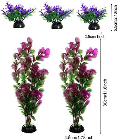 PietyPet 25 Pack Colorful Artificial Aquarium Plants for Fish Tank Decoration - Small to Large Sizes for Household and Office Aquariums - Buy Online on GoSupps.com