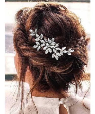 Unicra Bride Crystal Wedding Hair Comb - Rhinestone Bridal Side Accessory (A-Silver) - Buy Online on GoSupps.com
