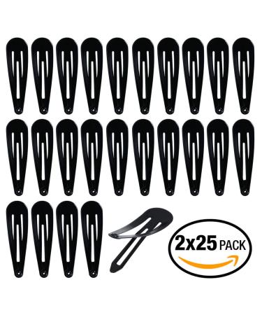 FeyFia Premium 50 Black Hair Clips for Women & Girls | Metal Hair Barrettes in Elegant Packaging | Hair Accessories for Women with Style - Buy Online on GoSupps.com