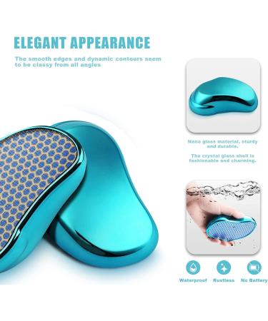 Puikos Nano Glass Corneal Remover | 2-in-1 Wet & Dry Cornea Plane for Safe Home Foot Care | Effective Corneal File for Hands & Feet (Blue) - Buy Online on GoSupps.com