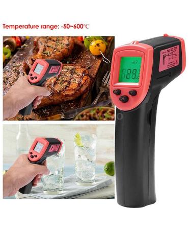 Garosa Industrial Non Contact Digital Temperature Gun -50 to 600 with LCD Display for Cooking HVAC Engineering -58 to 1112 F (Red) - Buy Online on GoSupps.com