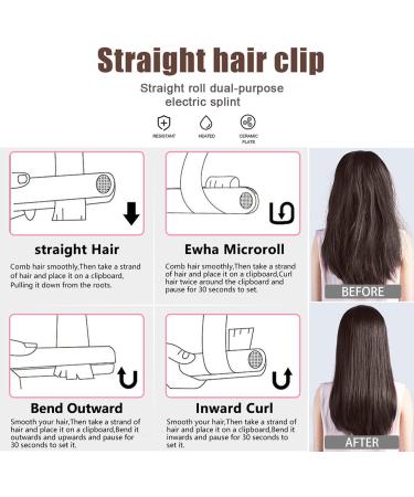 Buy Pink 2-in-1 Ceramic Ion Hair Straightener & Curler for Short Hair & Bangs - International Shipping Available - Buy Online on GoSupps.com