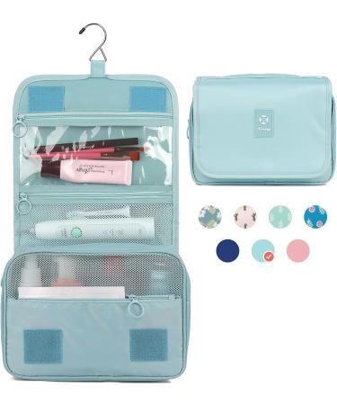 Travel Hanging Toiletry Wash Bag Makeup Cosmetic Organizer for Women Waterproof (Sky Blue) - Buy Online on GoSupps.com