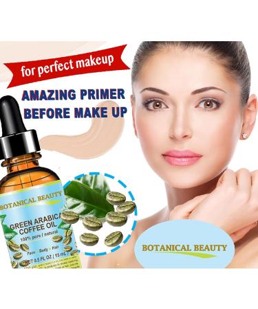 Botanical Beauty GREEN ARABICA COFFEE OIL Brazilian 100% Pure Virgin Unrefined for Face Skin Hair Lip Nails. Anti - Aging Face Oil 0.5 Fl Oz - 15 ml - Buy Online on GoSupps.com