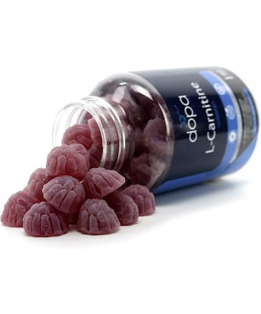 Dopa Nutrition 500mg L-Carnitine Gummies - Pre Workout Supplement for Women and Men - Non-GMO, Vegan & Gluten-Free - Natural Blueberry Flavor - 60 Count - Buy Online on GoSupps.com